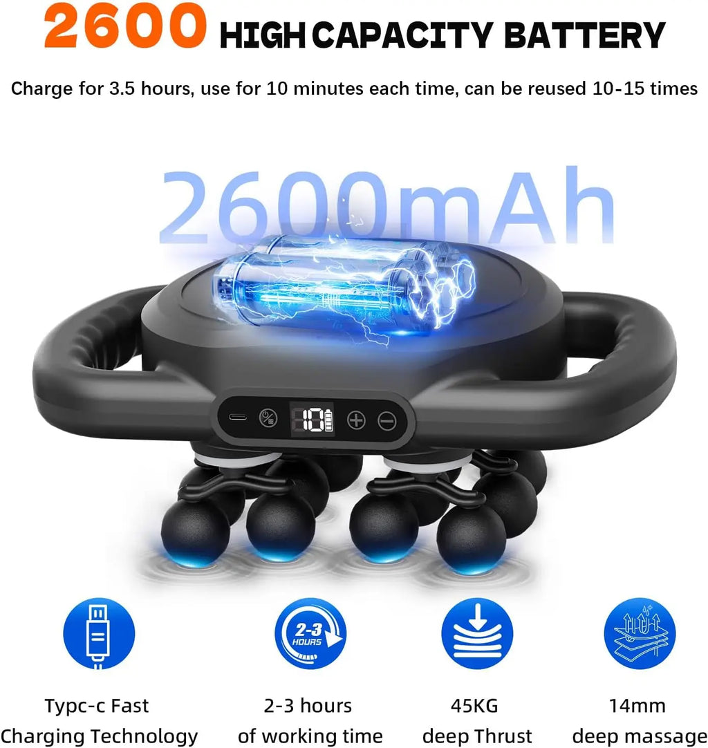 12-Head Deep Tissue Massage Gun