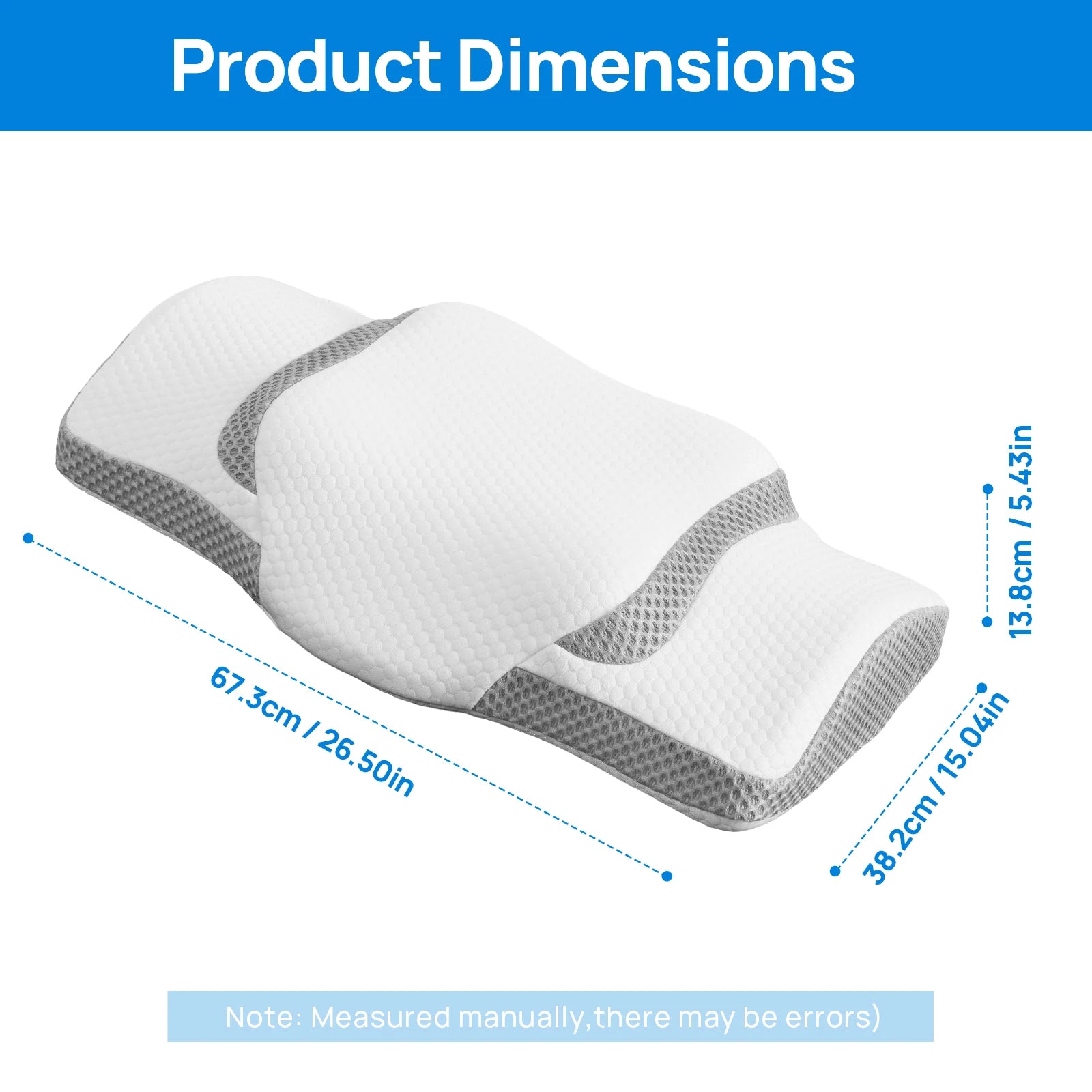 Queen Ergonomic Cervical Memory Foam Pillow