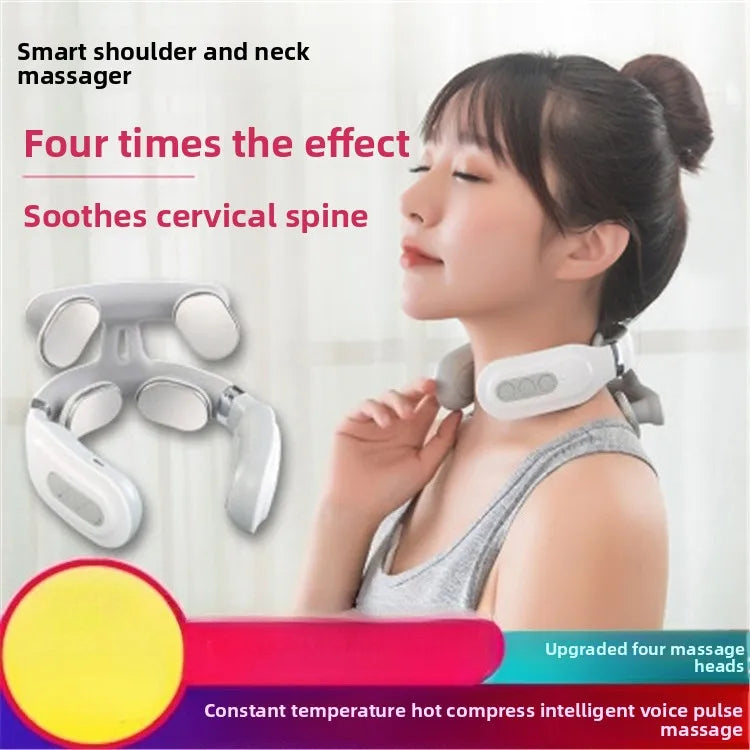 4-Head Rechargeable Neck Massager
