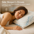 Cooling Bamboo Memory Foam Pillow (Queen, 2 Pack)