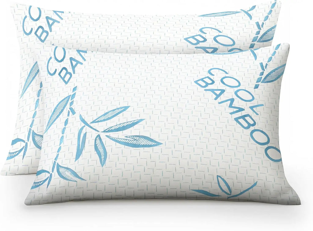 Cooling Bamboo Memory Foam Pillow (Queen, 2 Pack)