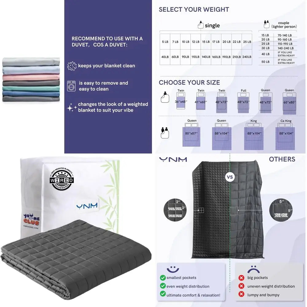 20lb Cooling Weighted Blanket (Queen 60x80)