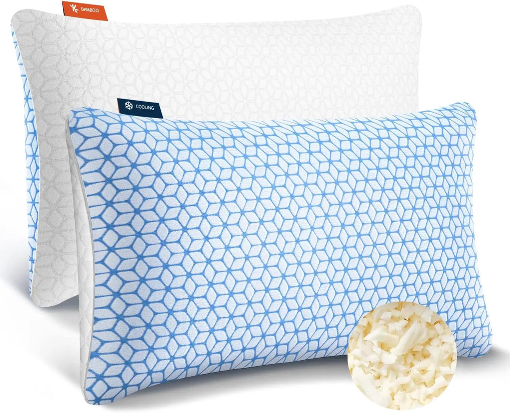 King Cooling Shredded Memory Foam Pillow Set (2 Pack)