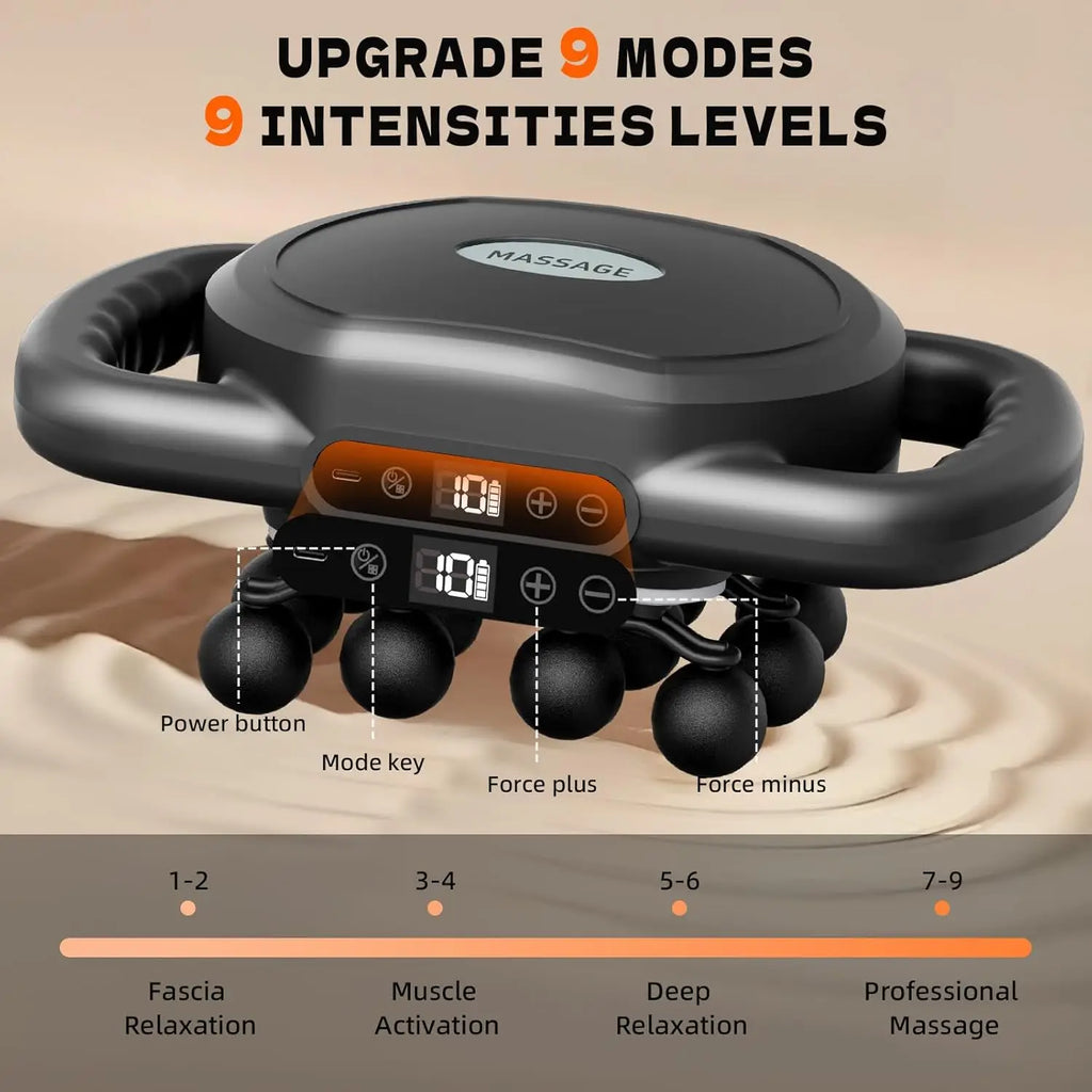 12-Head Deep Tissue Massage Gun