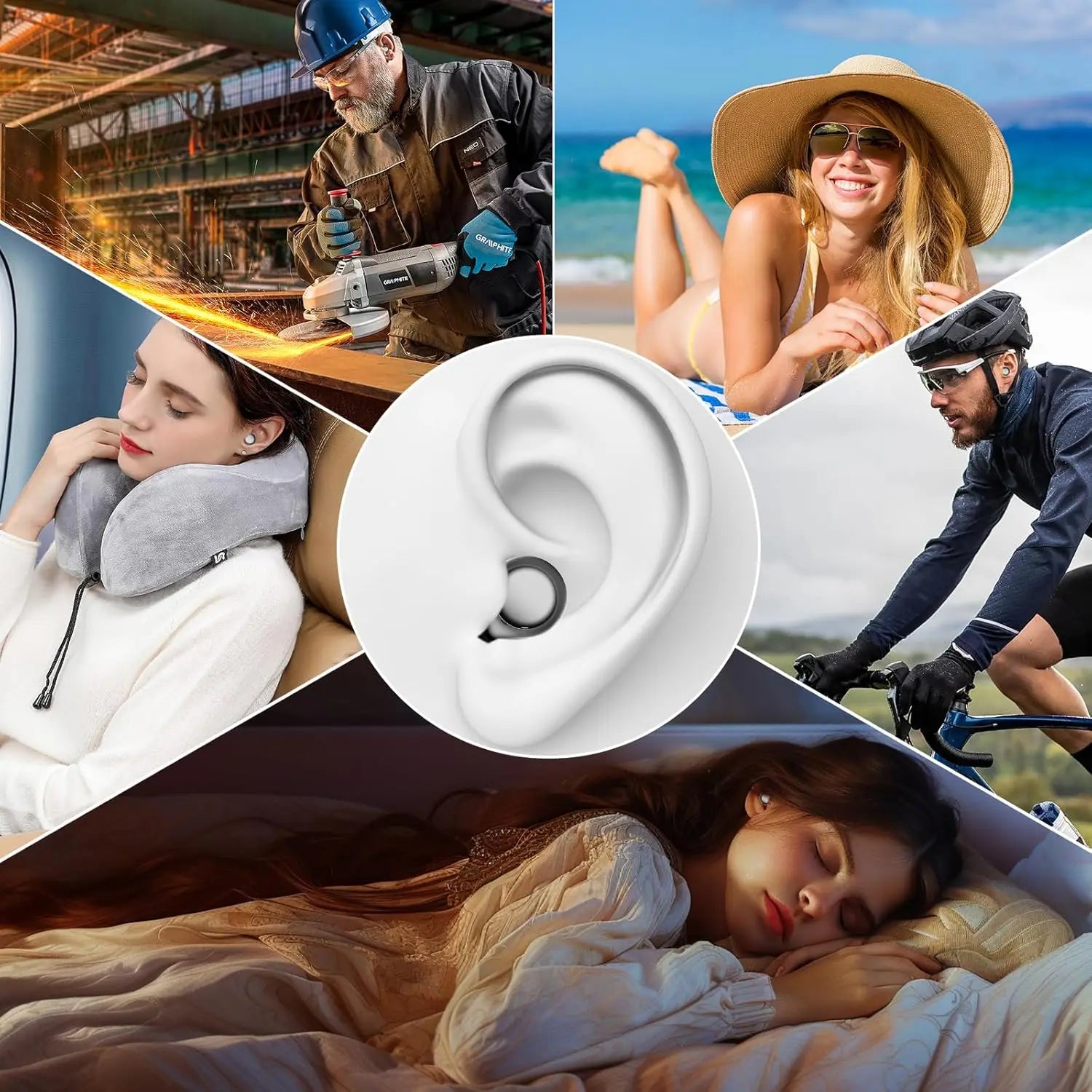 Reusable Noise-Reducing Sleep Ear Plugs