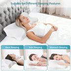 King Ergonomic Cooling Memory Foam Pillow