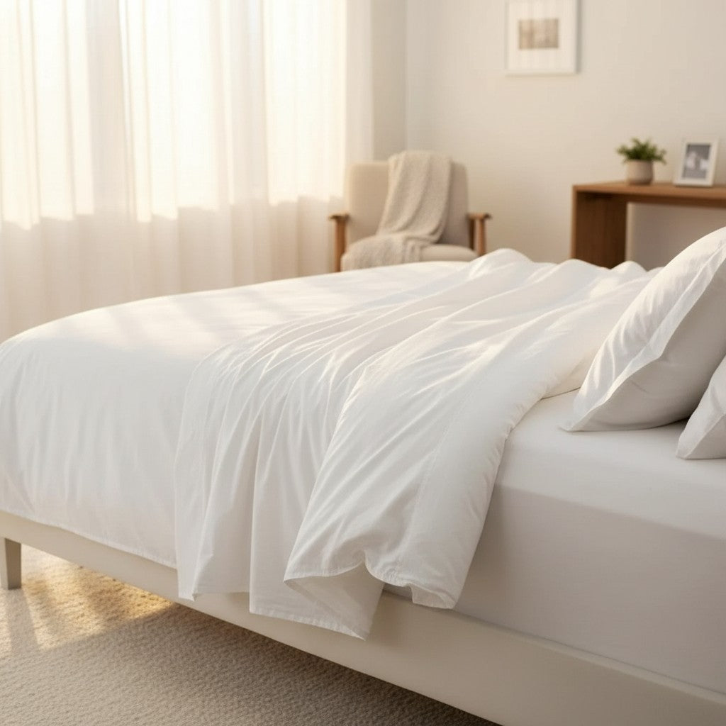T-300 White Combed Cotton Sheets
